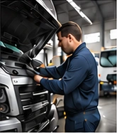 Werkstattmitarbeiter bei der Fahrzeugwartung